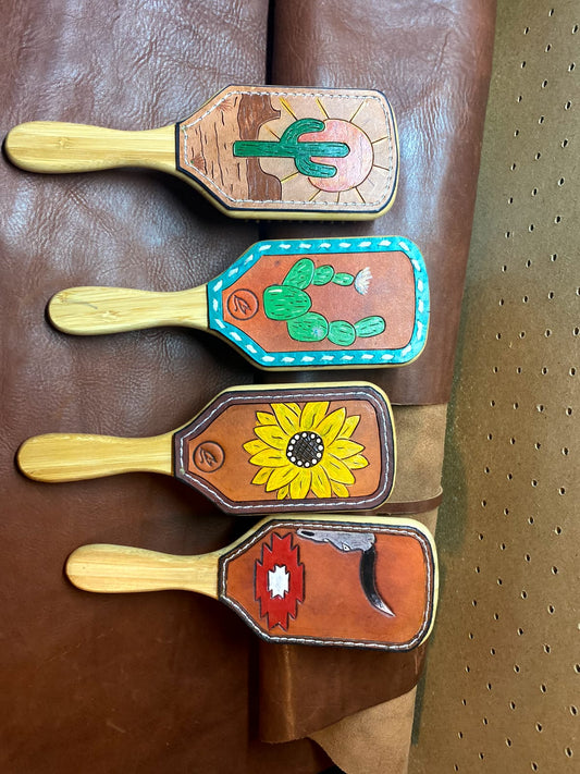 Tooled hair brush