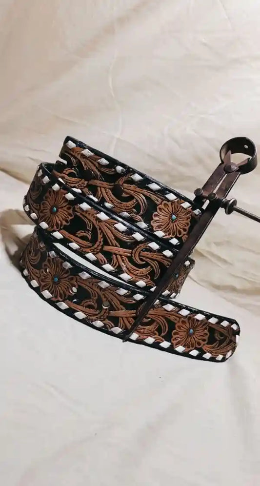 Custom tooled belt